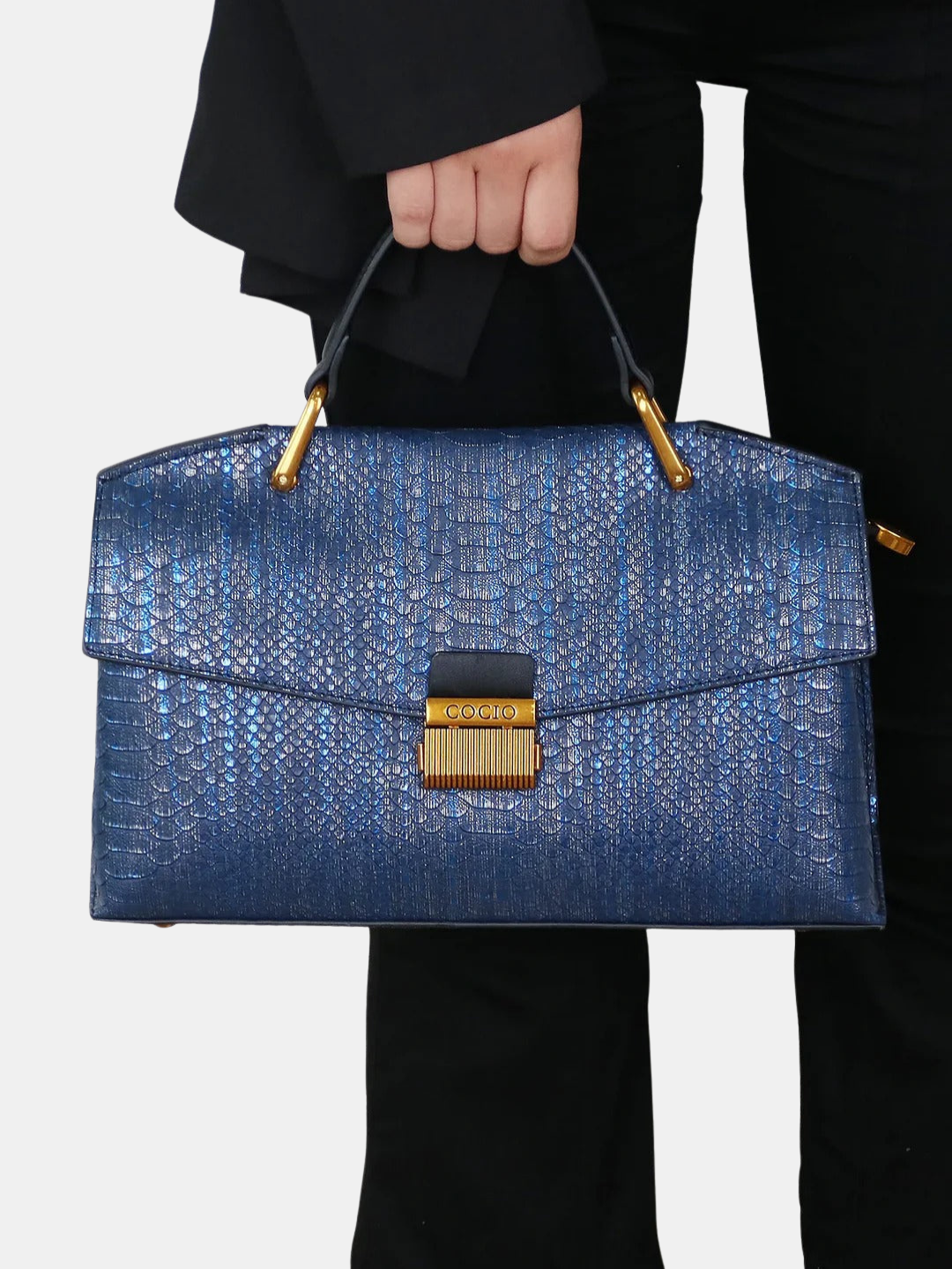 Clarissa Python Print Tote