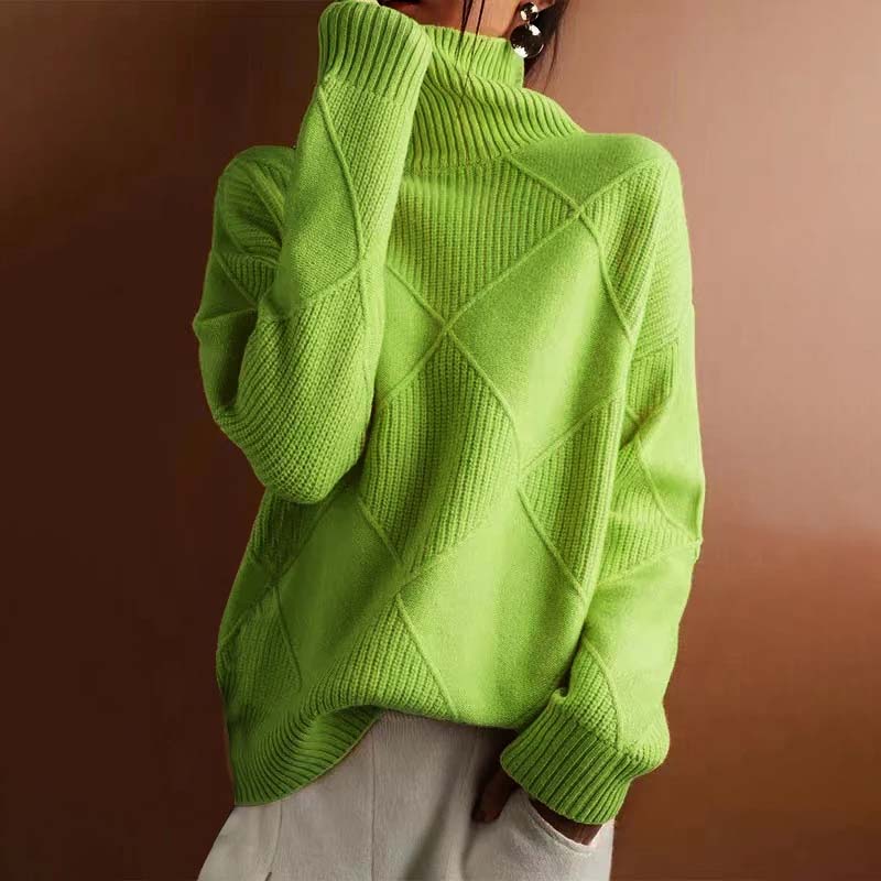 Nordiv™ | Textured Turtleneck Knit Sweater