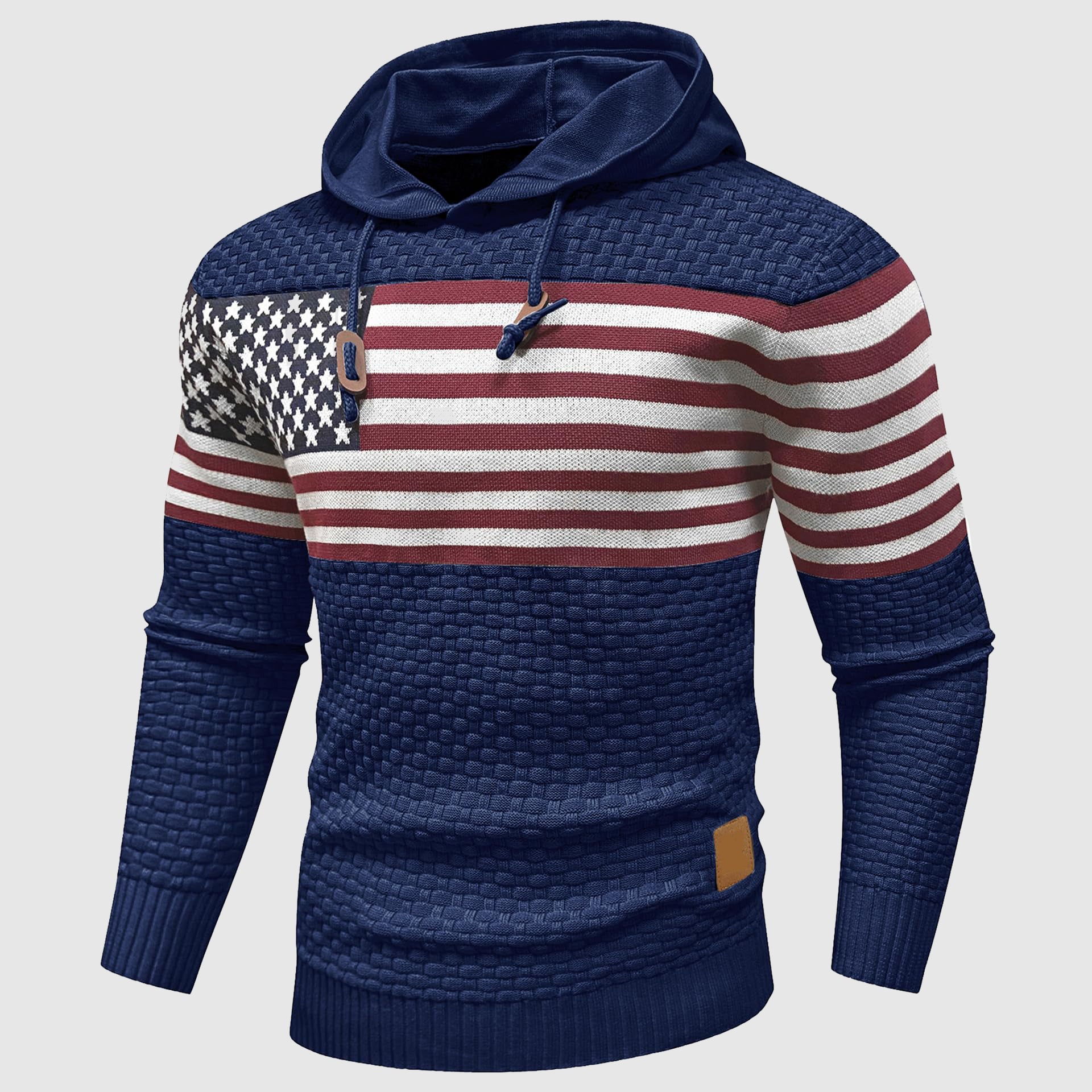 Alessandro Veneti Star & Stripe Pullover Hoodie