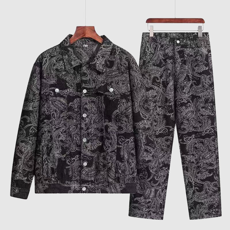 Alessandro Veneti Vintage Print Twin Set