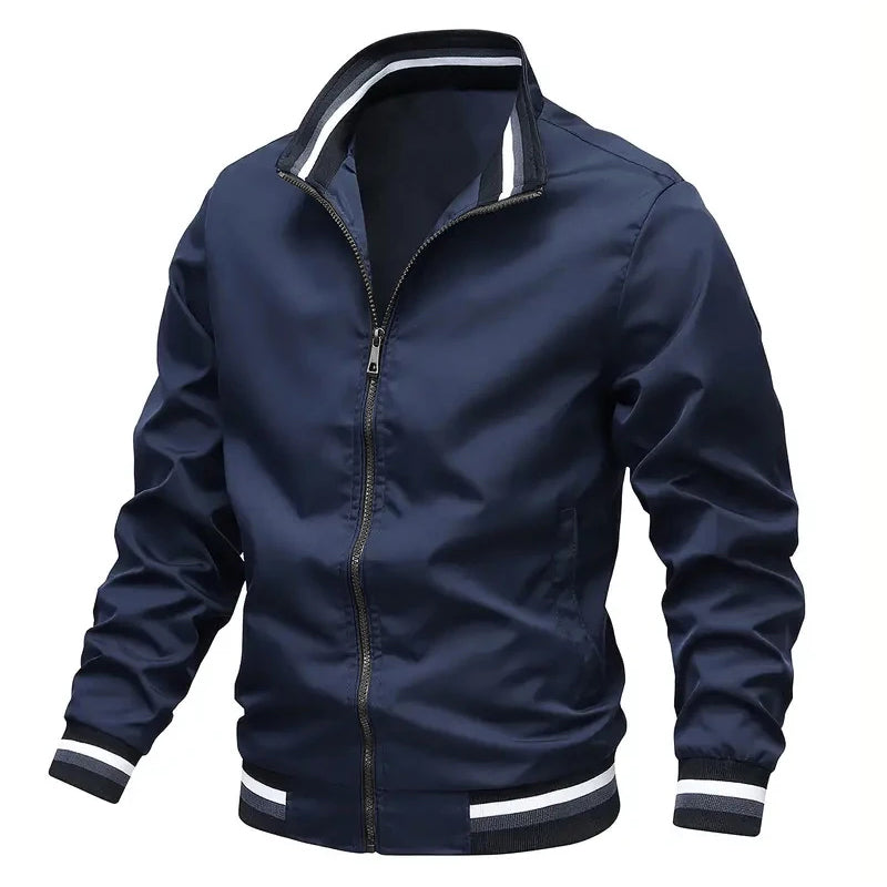 Men's Stand Collar Autumn Windbreaker Jacket