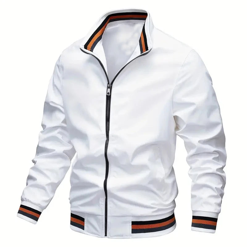 Men's Stand Collar Autumn Windbreaker Jacket