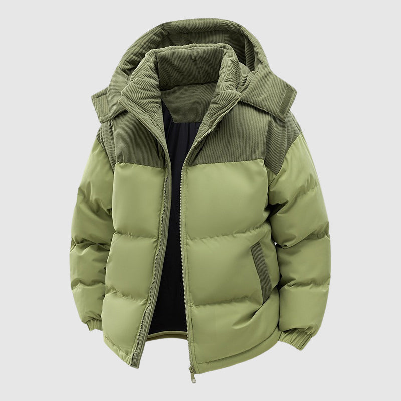 Men's Casual Winter Zip-Up Puffer Jacket