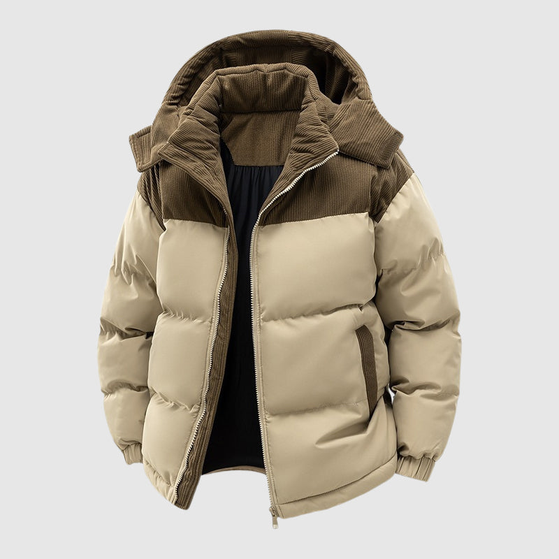 Men's Casual Winter Zip-Up Puffer Jacket