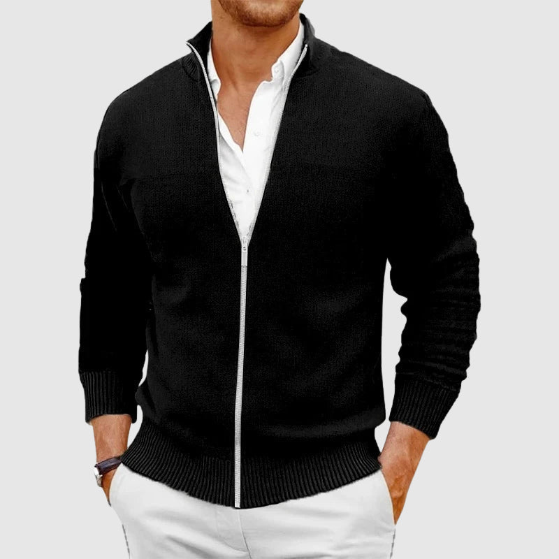 Essential Men's Zipper Cardigan for Cold Weather