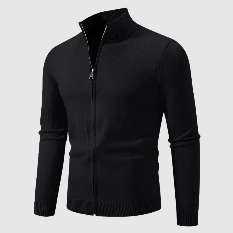 Essential Men's Zipper Cardigan for Cold Weather