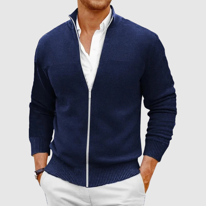 Essential Men's Zipper Cardigan for Cold Weather