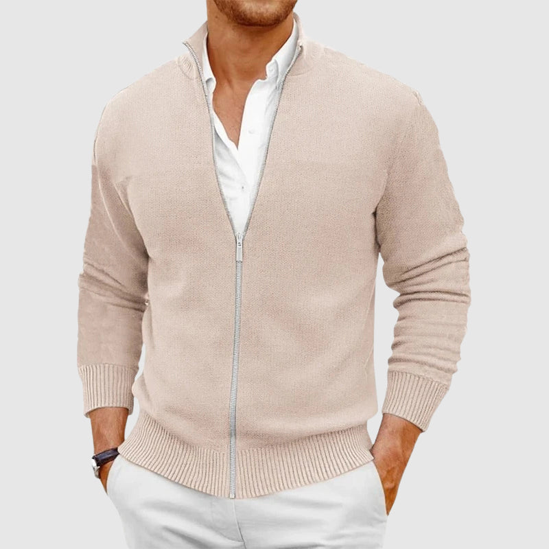 Essential Men's Zipper Cardigan for Cold Weather