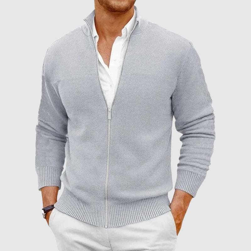 Essential Men's Zipper Cardigan for Cold Weather