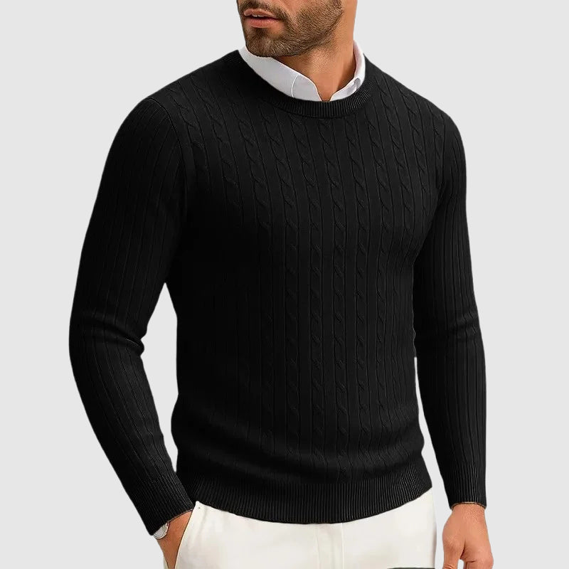 Nordiv™ |Classic Ribbed Cable Knit Sweater