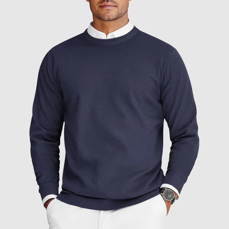 Men's Casual Crew Neck Sweater for Everyday Wear