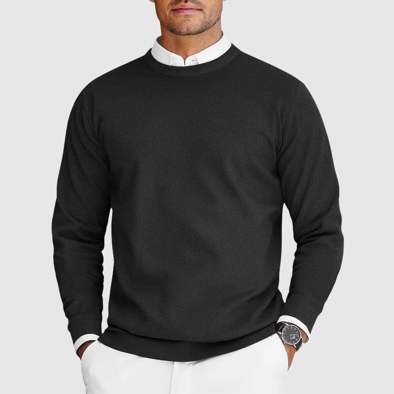 Men's Casual Crew Neck Sweater for Everyday Wear