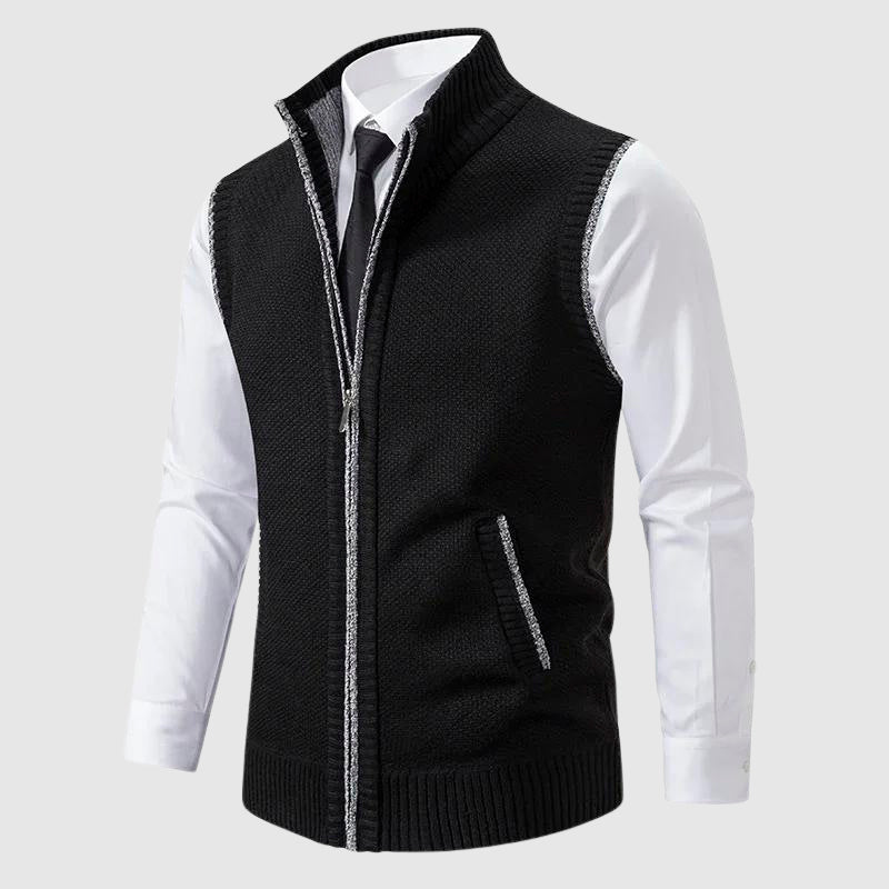 François Blanchet Zip-Front Sweater Vest