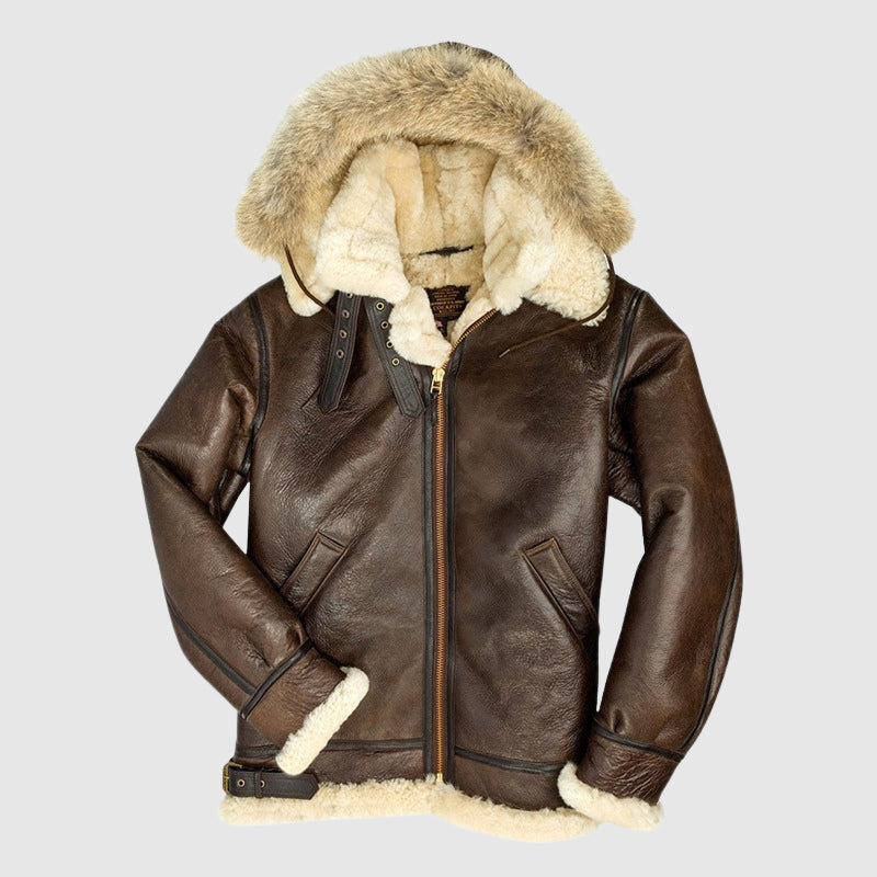Pilot Jacket with Luxurious Highland Fur Lining