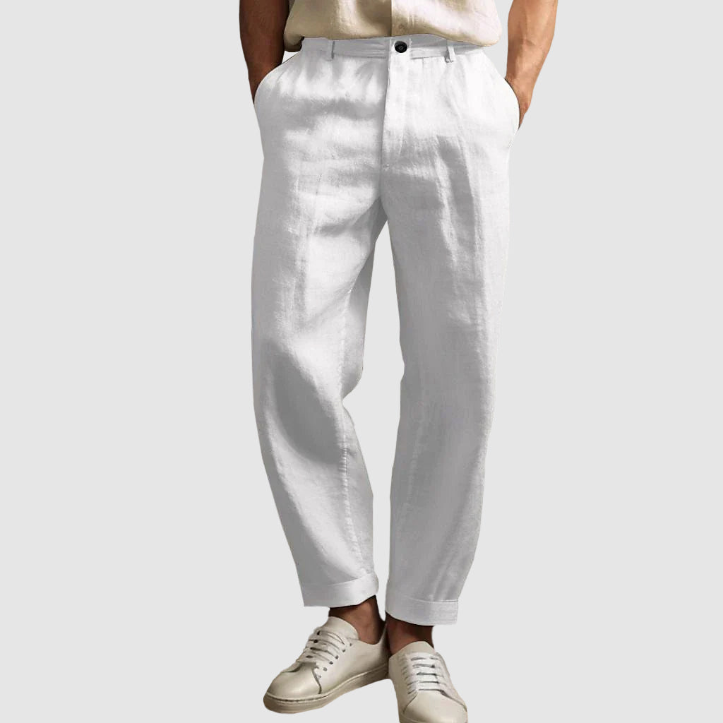 Nordiv™ | Linen Straight-Leg Trousers