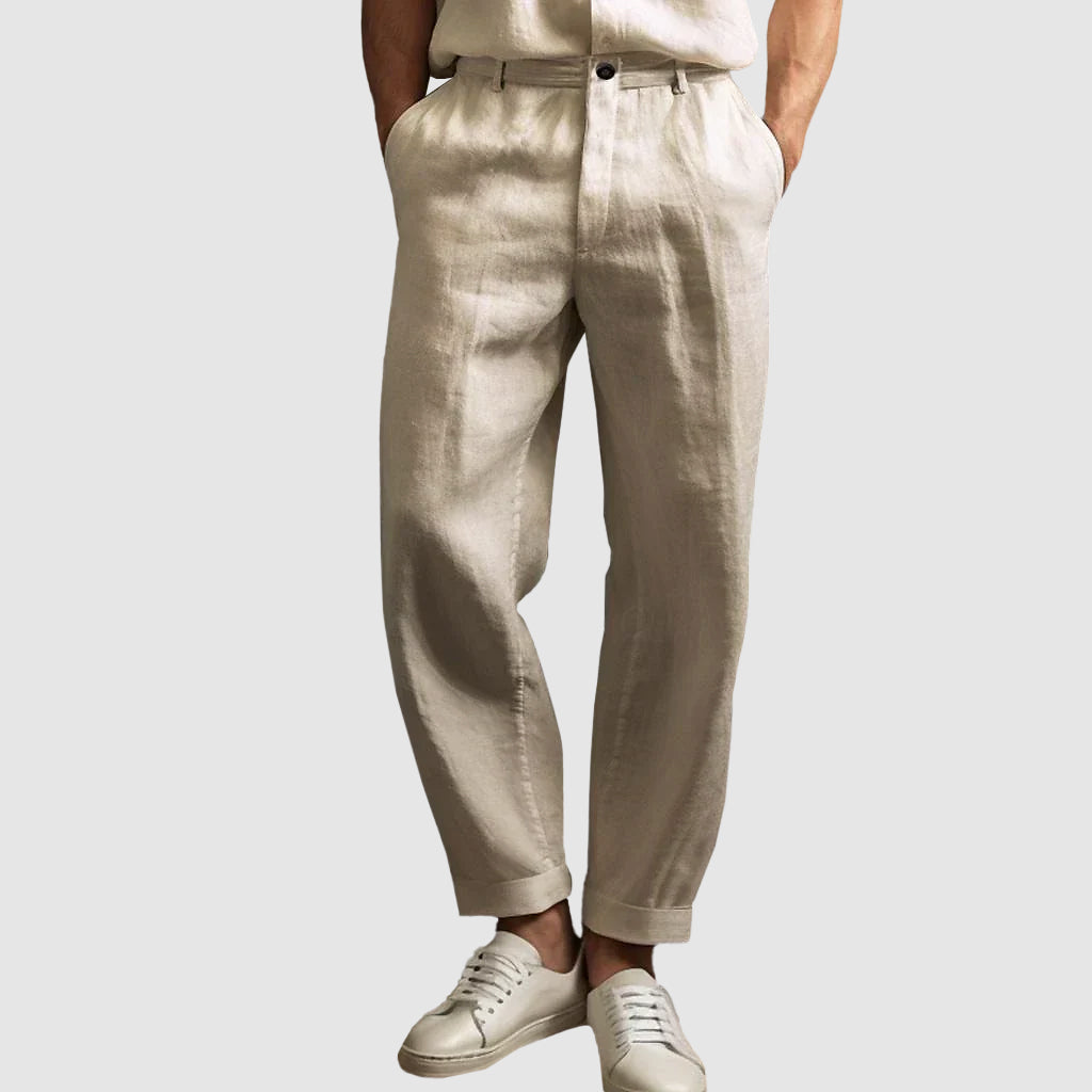 Nordiv™ | Linen Straight-Leg Trousers