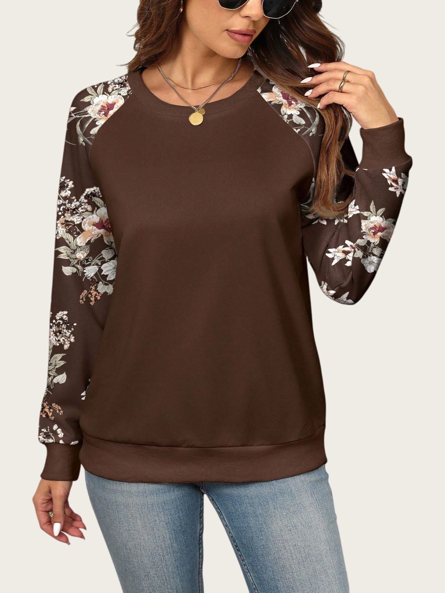 Talbot™ | Floral Sleeve Soft Knit