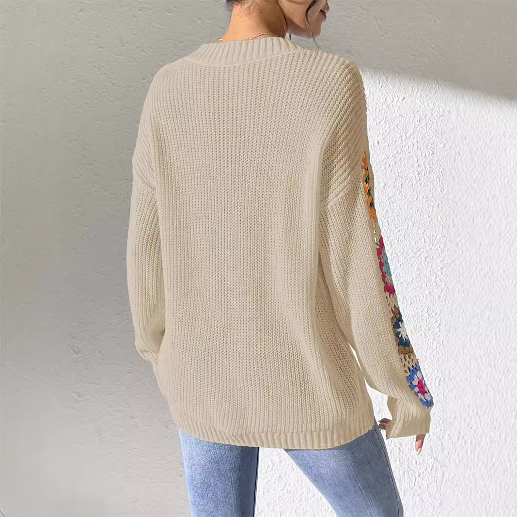 Talbot™ | Crochet Patch Knit Sweater