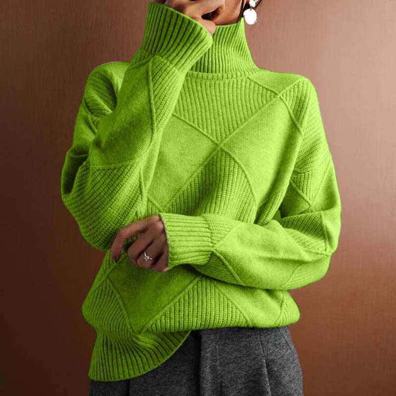 Nordiv™ | Textured Turtleneck Knit Sweater