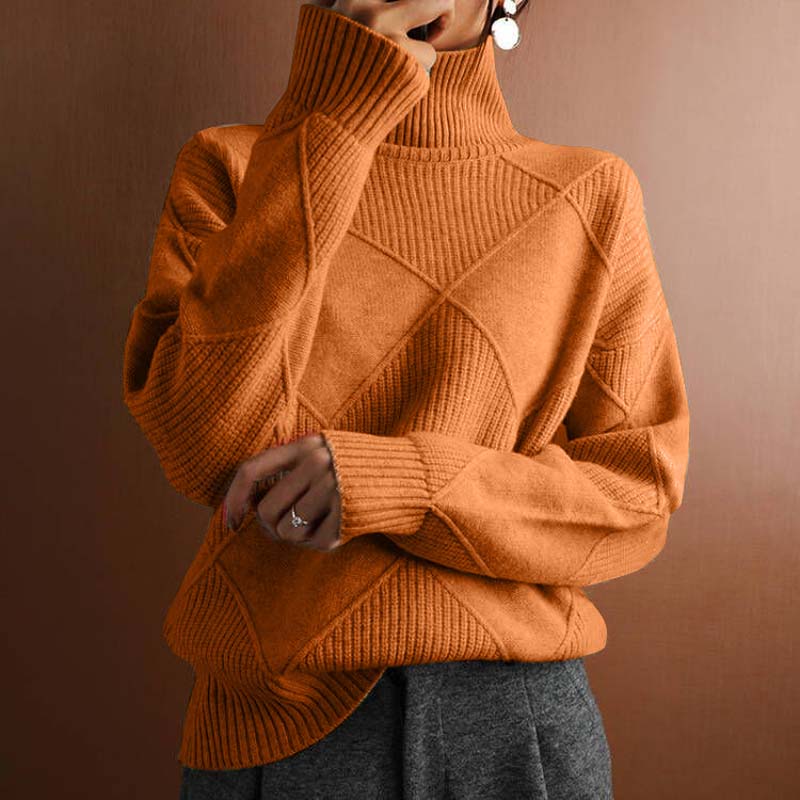 Nordiv™ | Textured Turtleneck Knit Sweater