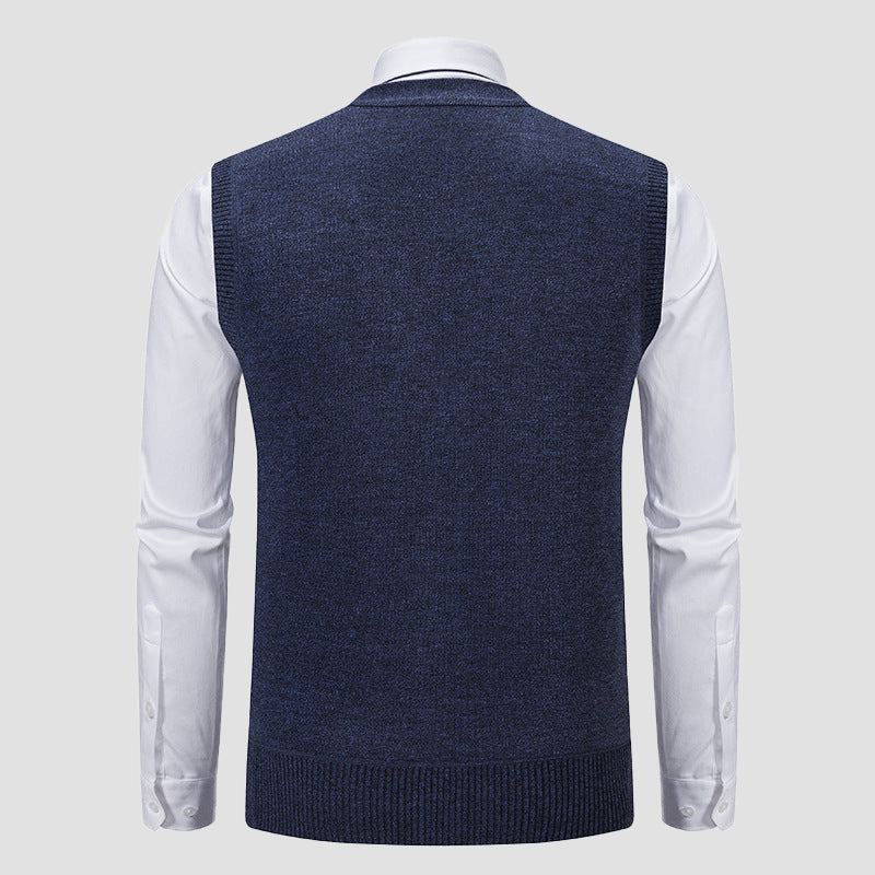 Roberto Russo Diamond Pattern Knit Vest