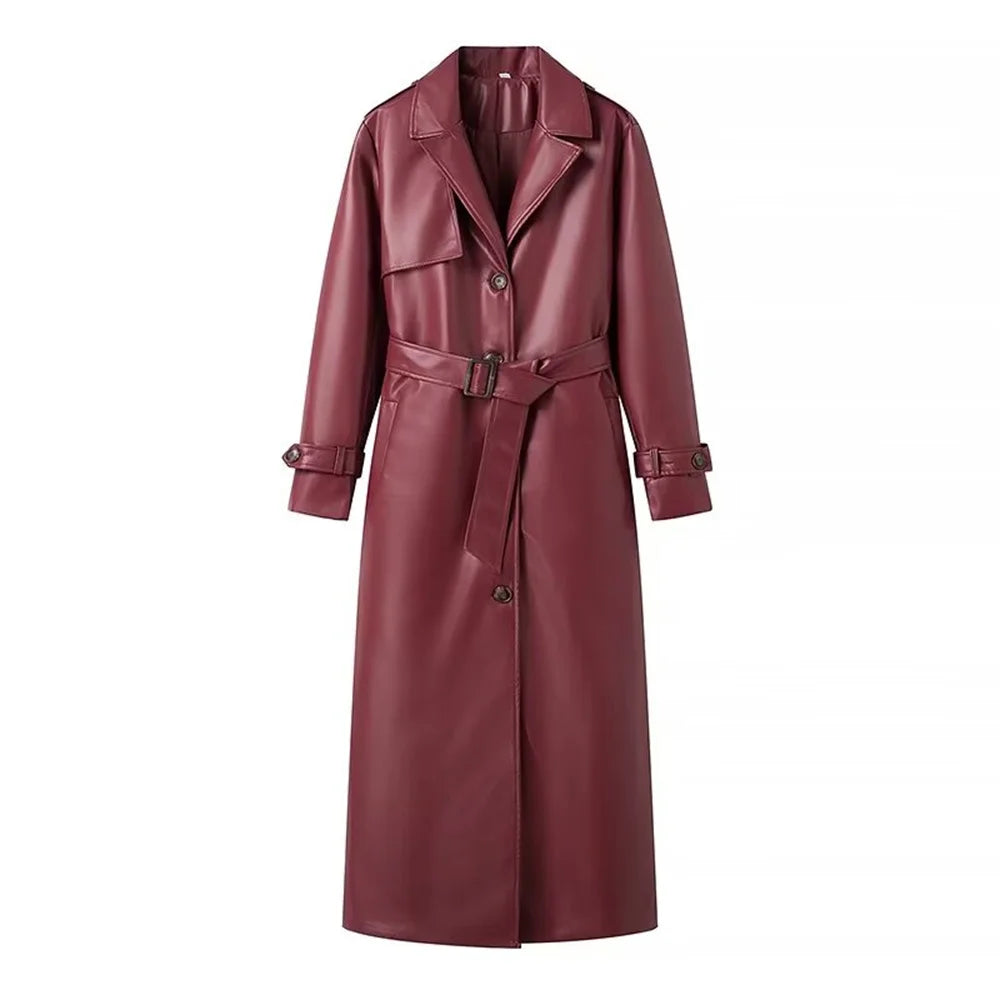 Talbot™ | Marie Faux Leather Trench Coat