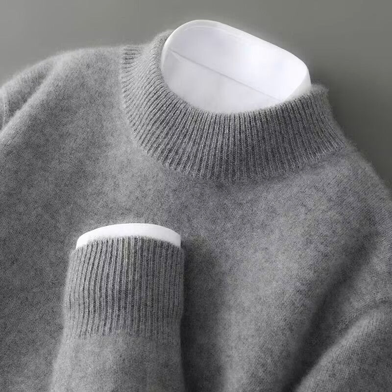 Nordiv™ | Cozy Cashmere Blend Mock Neck Sweater
