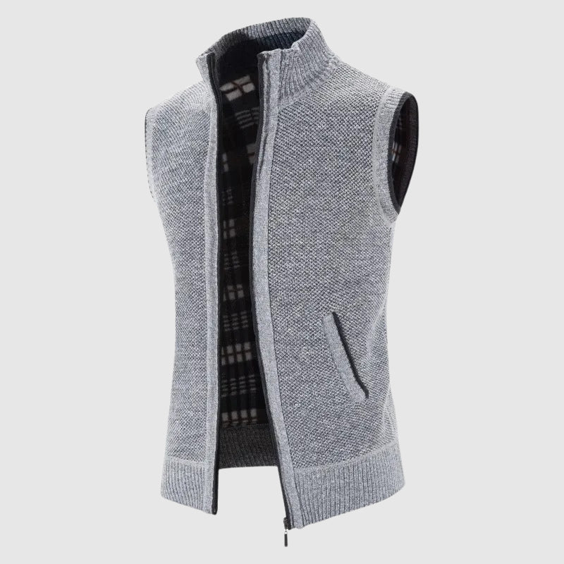 Theodore Willow Knit Vest with Zipper