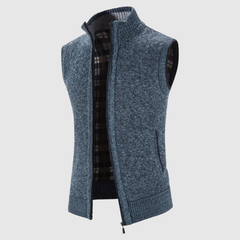Theodore Willow Knit Vest with Zipper