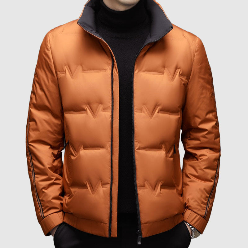 Men's Insulated Duck Down Winter Zip Jacket