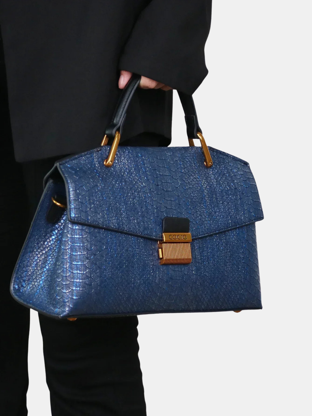 Clarissa Python Print Tote