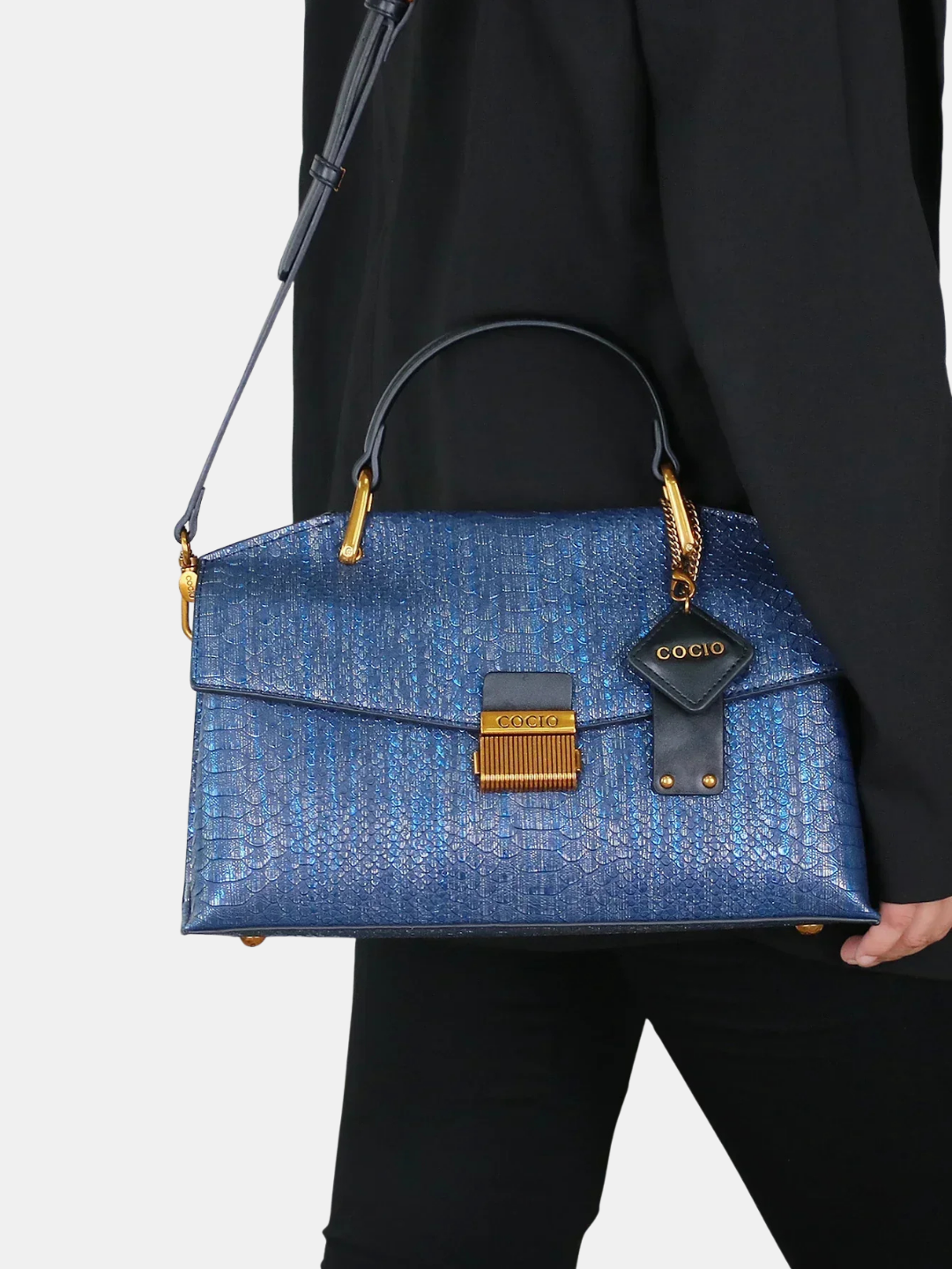 Clarissa Python Print Tote