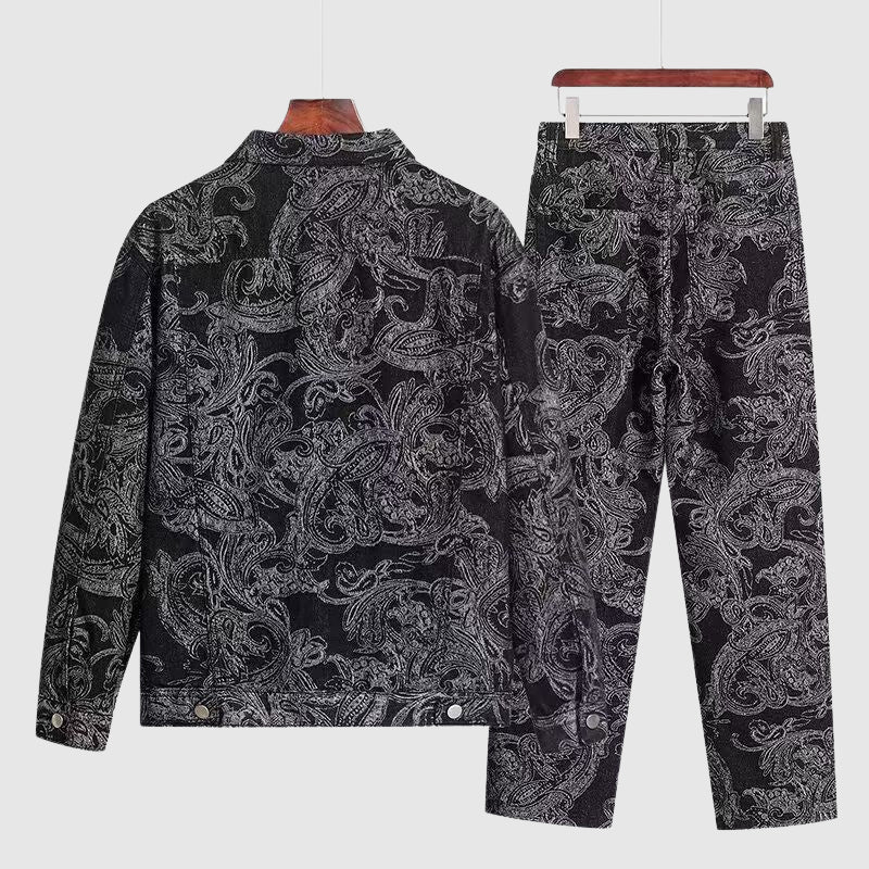 Alessandro Veneti Vintage Print Twin Set