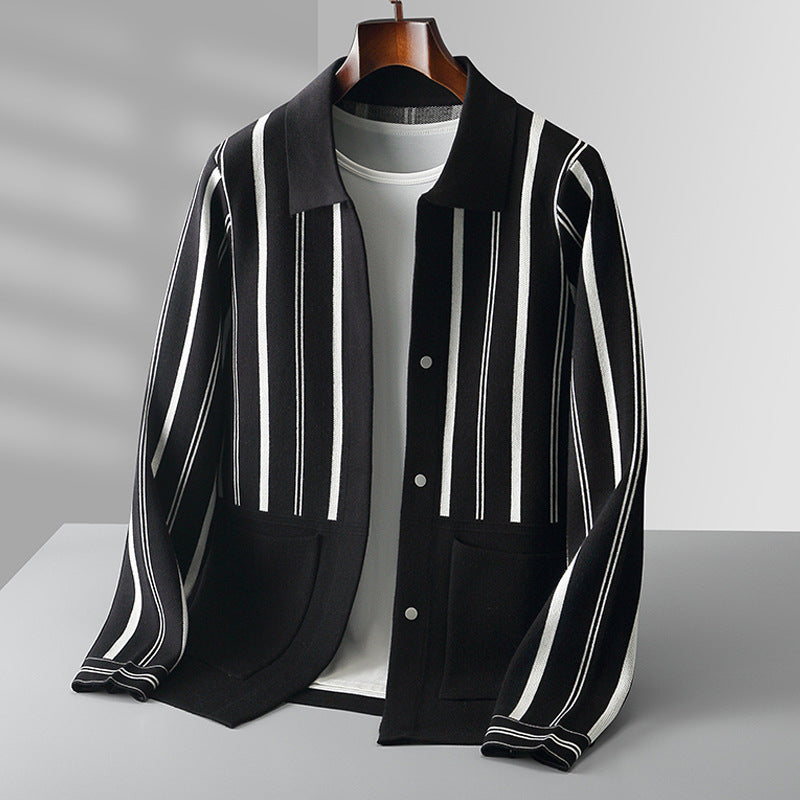 Alessandro Veneti Luxe Striped Cardigan
