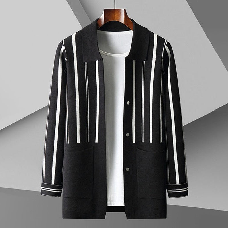 Alessandro Veneti Luxe Striped Cardigan