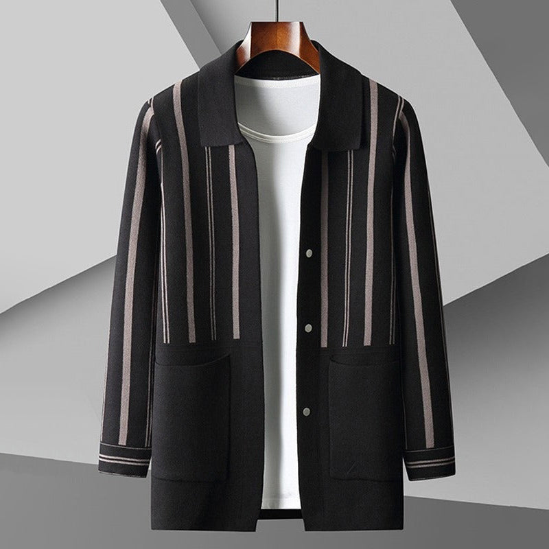 Alessandro Veneti Luxe Striped Cardigan
