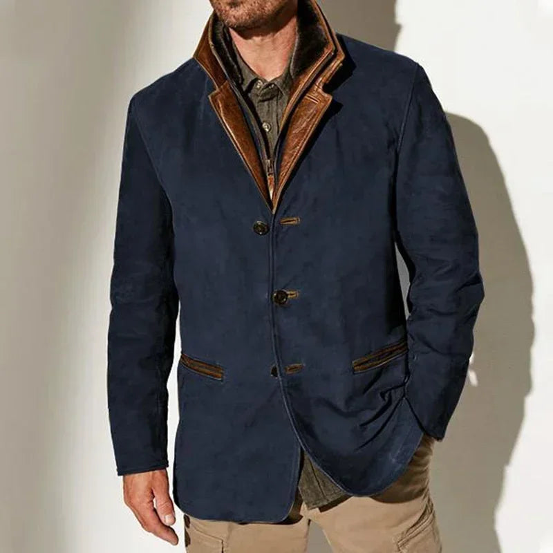 Alessandro Veneti Classic Suede Vintage Coat