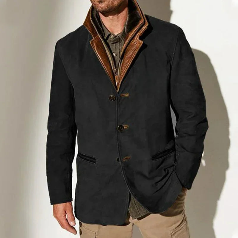 Alessandro Veneti Classic Suede Vintage Coat