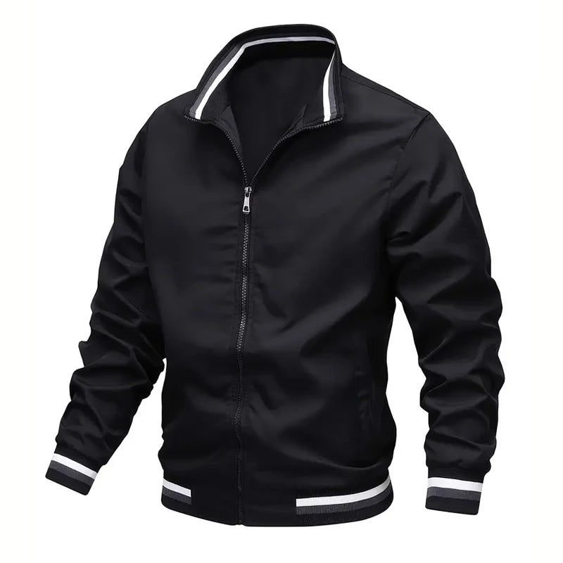 Men's Stand Collar Autumn Windbreaker Jacket