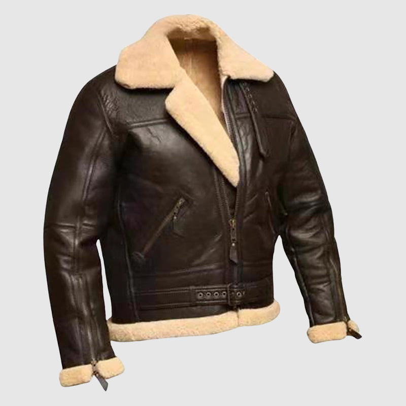Men's Dark Brown PU Leather Jacket