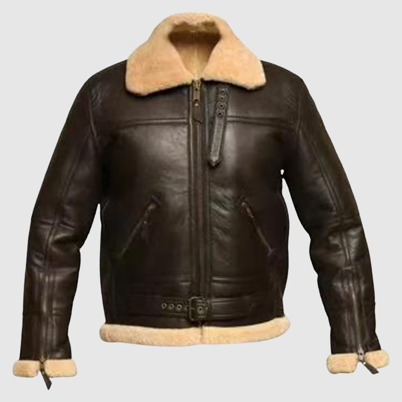 Men's Dark Brown PU Leather Jacket
