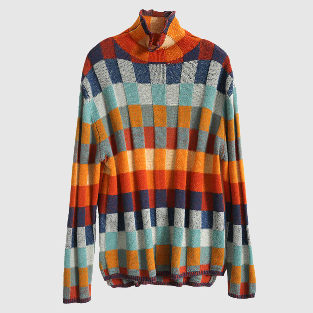 Cozy Checkered Sweater by Elise Leroy