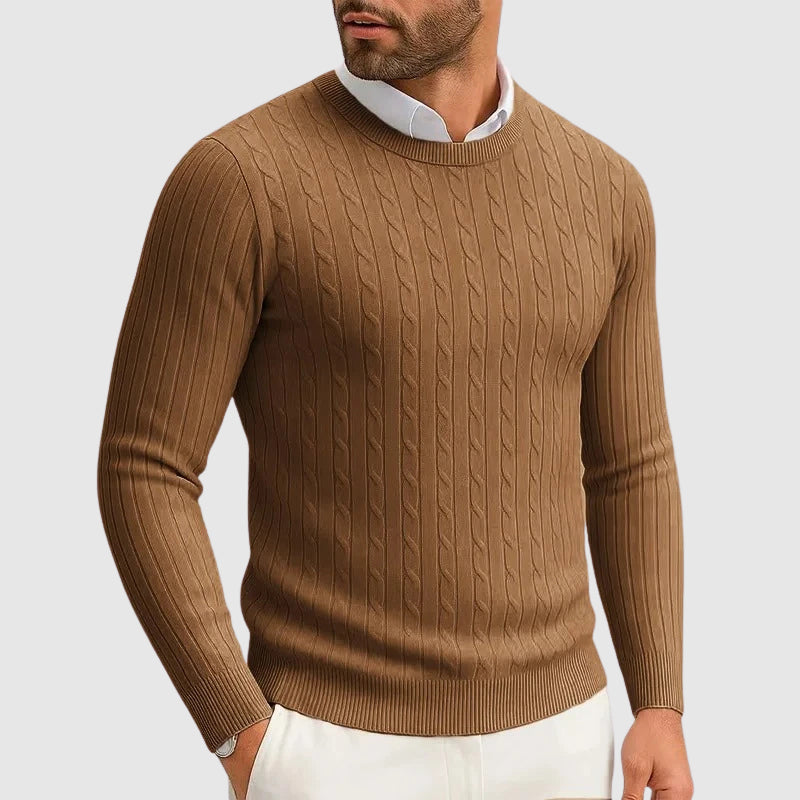 Nordiv™ |Classic Ribbed Cable Knit Sweater