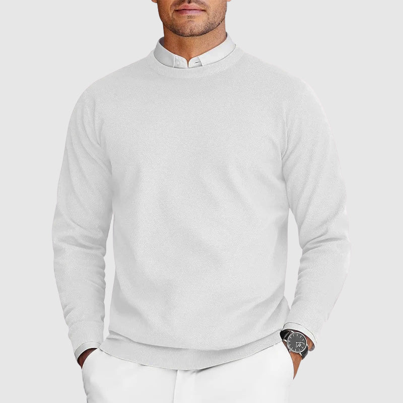 Men's Casual Crew Neck Sweater for Everyday Wear