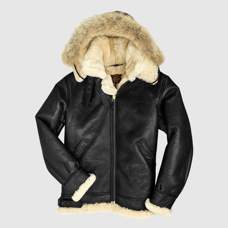 Pilot Jacket with Luxurious Highland Fur Lining