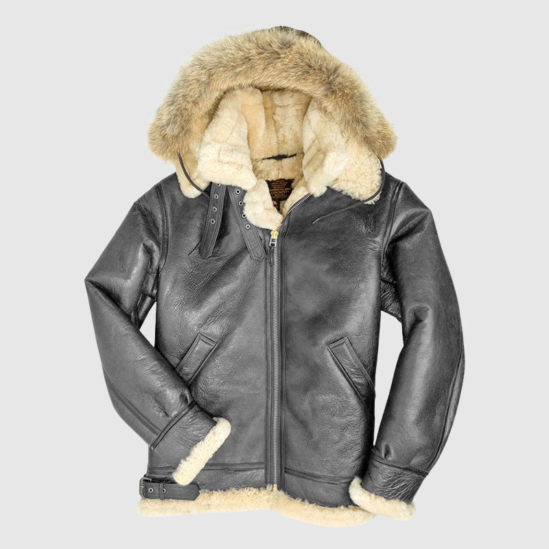 Pilot Jacket with Luxurious Highland Fur Lining