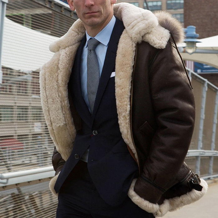 Pilot Jacket with Luxurious Highland Fur Lining