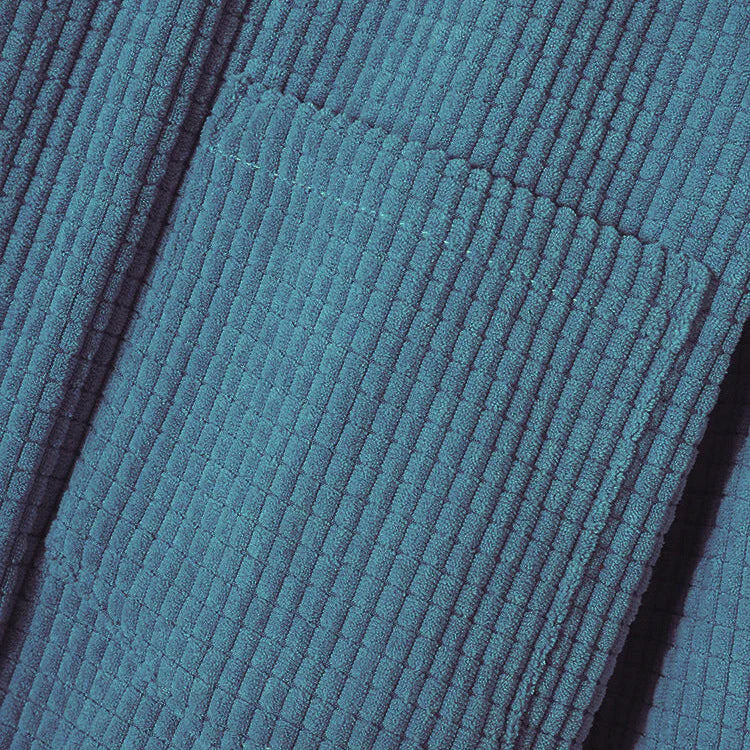 Hooded Corduroy Button-Up Shirt Jacket