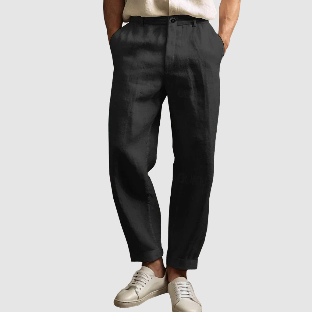Nordiv™ | Linen Straight-Leg Trousers