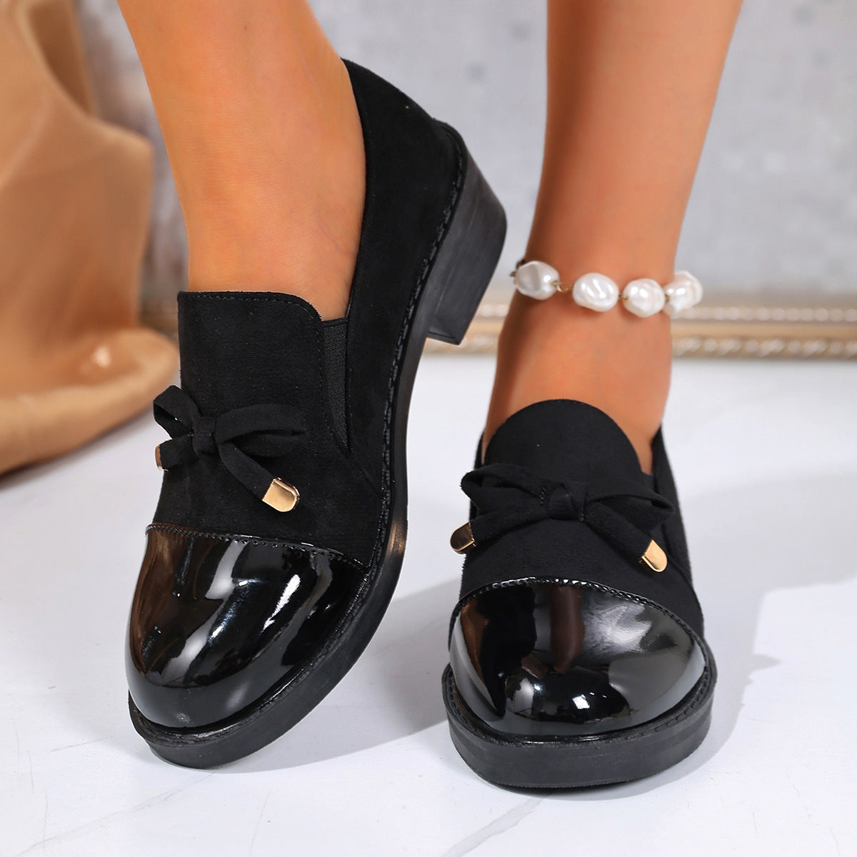 Nordiv™ | Velvet Bow Loafers